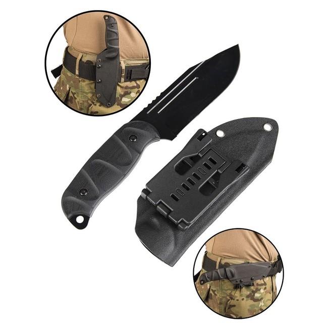 Mil-Tec G10 Messer mit Kydexscheide, schwarz