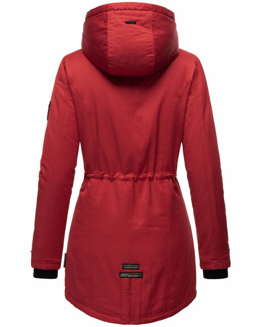 Navahoo Avrille damen Winterjacke mit Kapuze blutrot