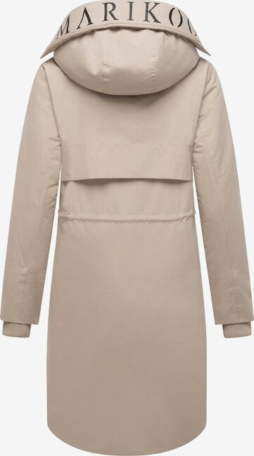 Marikoo Anoukaa damen winterjacke mit kapuze, hell taupe