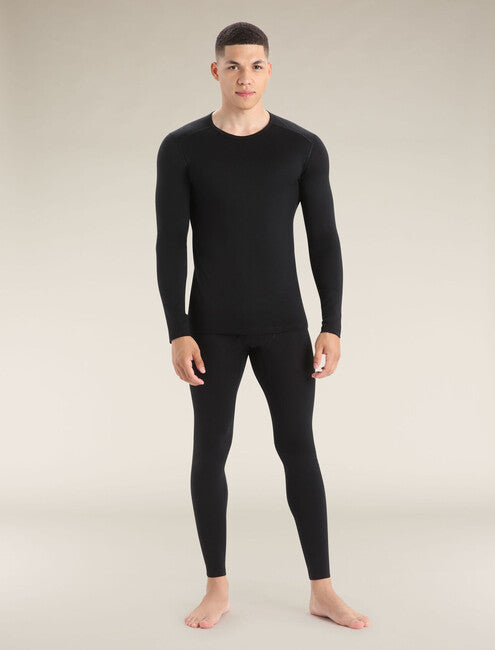 Icebreaker 200 Oasis herren Langarm Thermo-T-shirt, schwarz