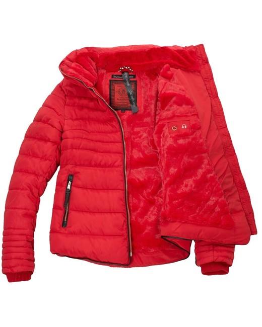 Marikoo Amber damen-winterjacke mit kapuze, rot