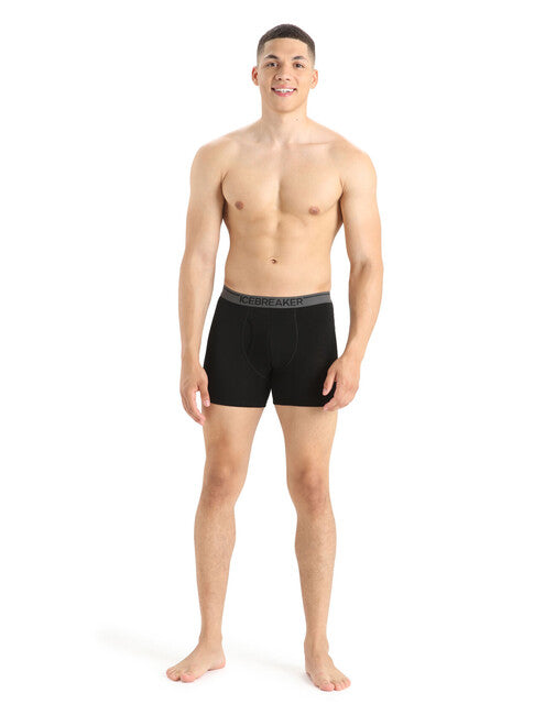 Icebreaker Anatomica-Öffnung Men's Boxershorts, schwarz