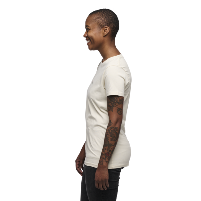 Black Diamond Heritage Wordmark damen-Kurzarm-T-shirt, Off-White