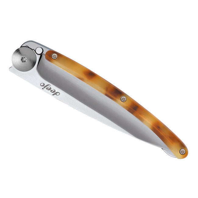 Deejo Turtle Folding Knife, Turtle Shell Blank