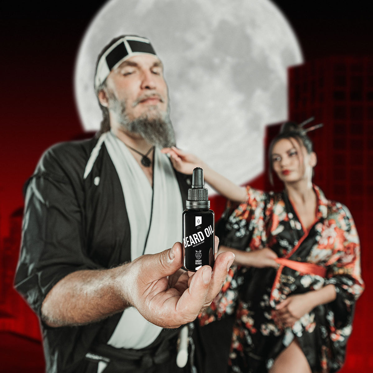 Angry Beards Sick Sensei olej na bradu a fúzy, fialová 30 ml