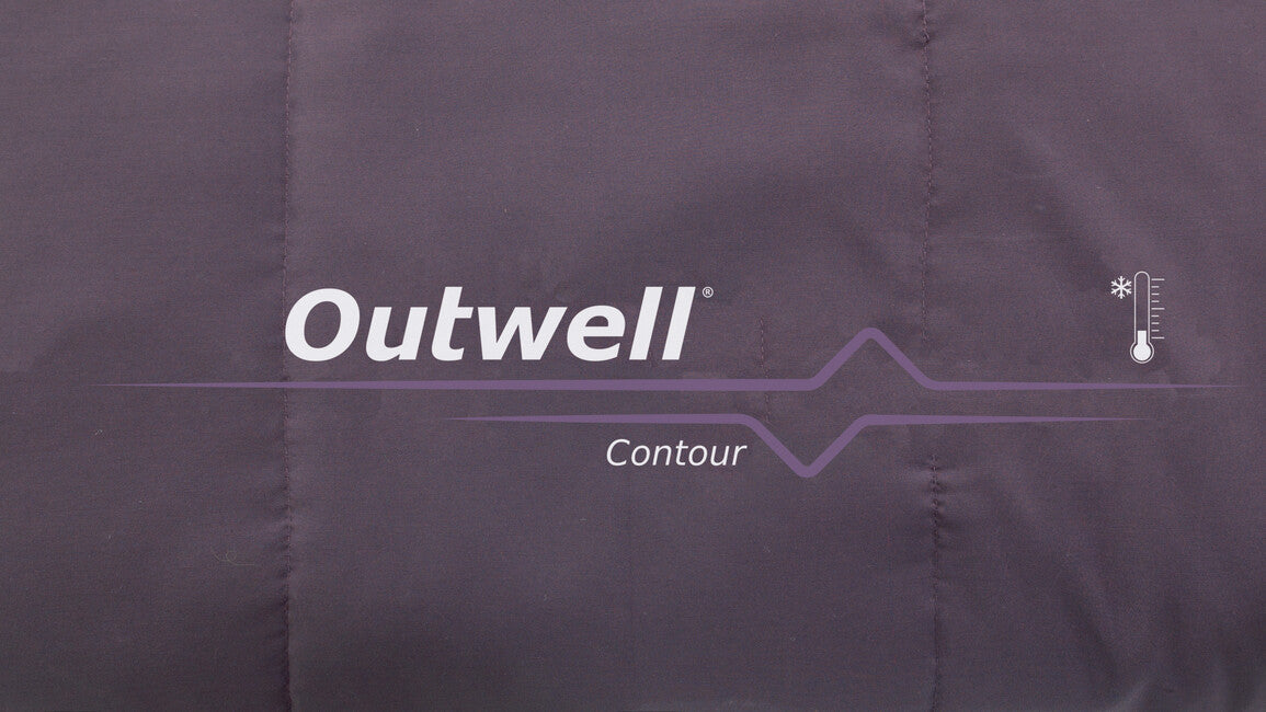 Outwell Contour Schlafsack links, dark purple