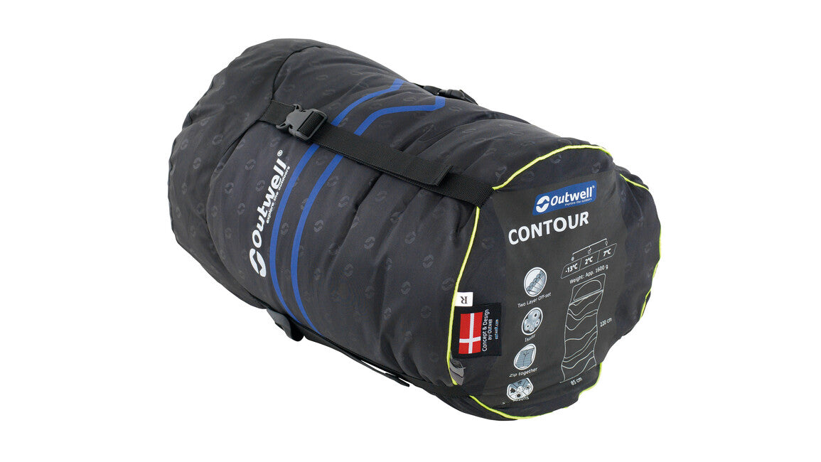 Outwell Contour Schlafsack links, dark purple