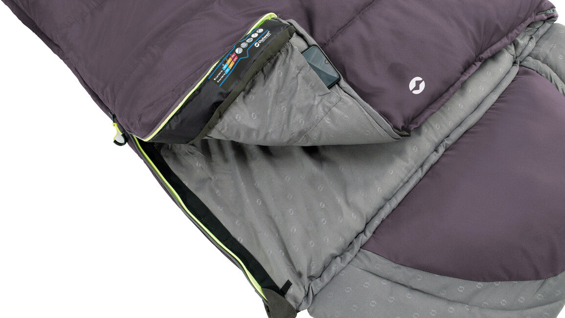 Outwell Contour Schlafsack links, dark purple