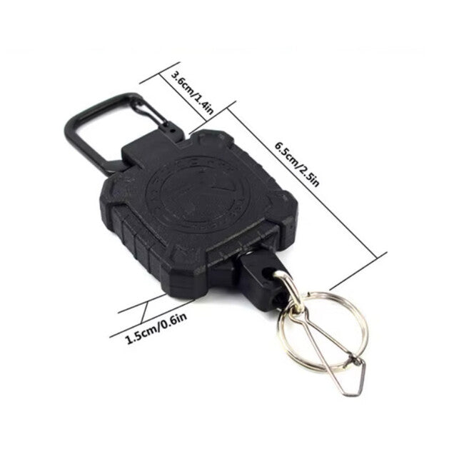 Leguon Keyhex Karabiner mit Stahlseil für Schlüssel, olivgrün