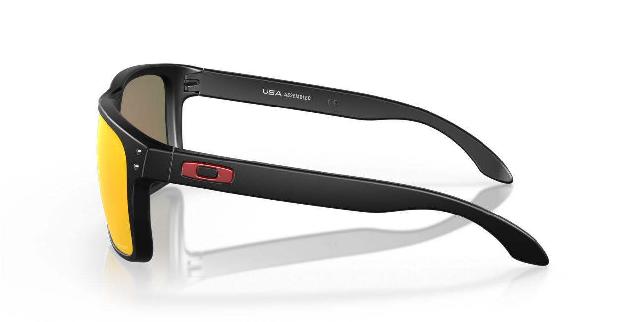 Oakley HOLBROOK XL Sonnenbrille mit Rahmen matte black und mit dias prizm ruby 59