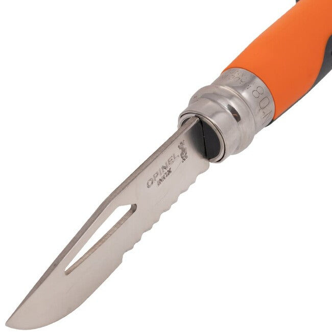 Opinel N°08 VRI Inox Klappmesser, orange
