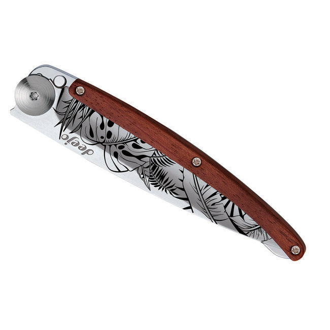 Deejo Tattoo Mirror Μαχαίρι Πτυσσόμενο Coralwood Jungle