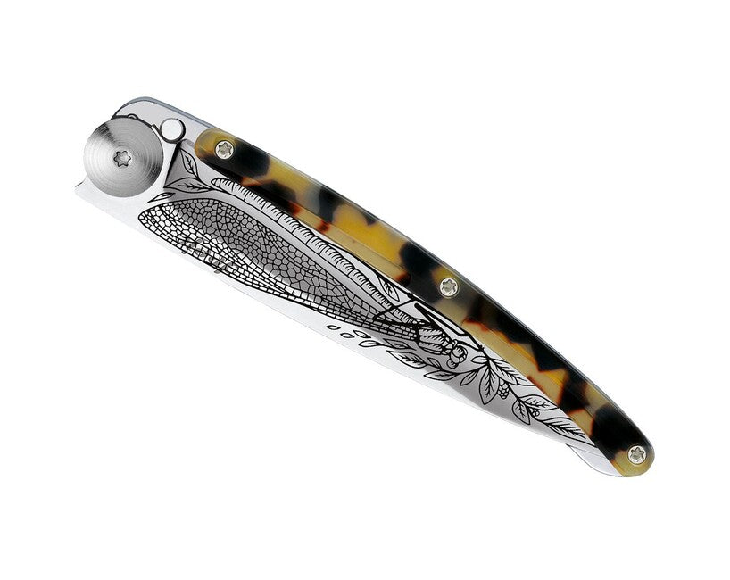 Deejo zatvaraci Messer Tattoo Turtle mirror turtle shell Dragonfly