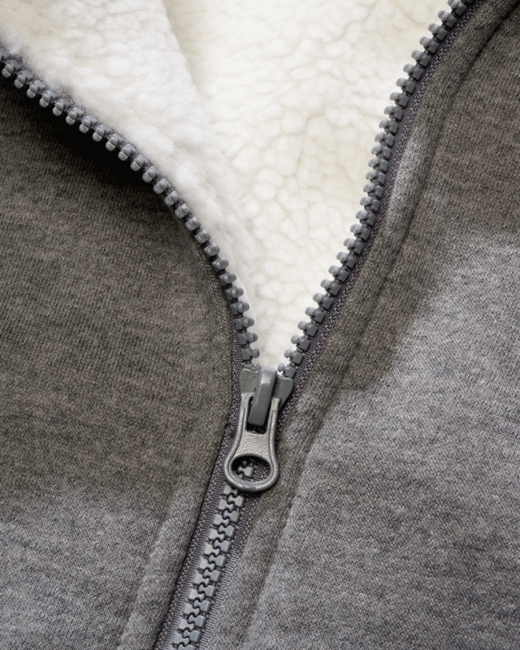 Brandit Sweatjacket Teddylining herren Kapuzenpullover mit warmem Futter, dunkelgrau melange