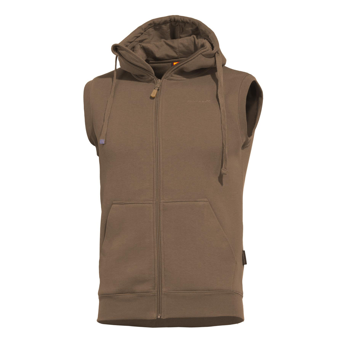Pentagon Weste mit Kapuze, Terra Brown