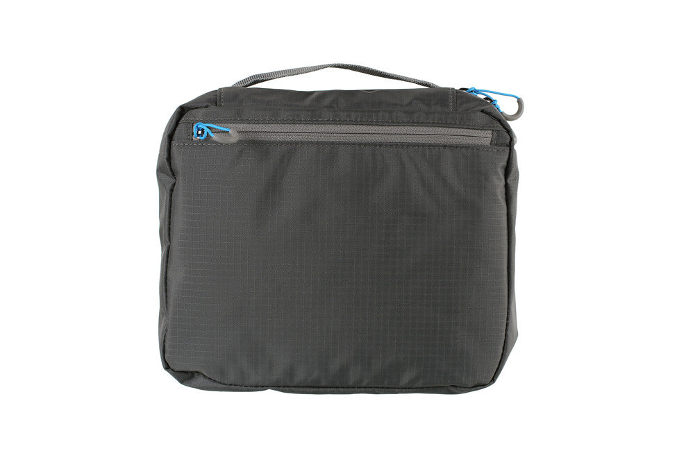 Lifeventure Nylon Laundry Bag with Two Compartments and Multiple Pockets 22 x 18 x 8 cm, Grey