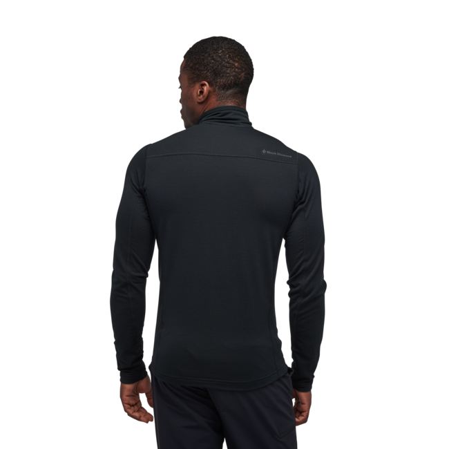 Black Diamond Coefficient Lt men's langarm-T-shirt mit reißverschluss, schwarz