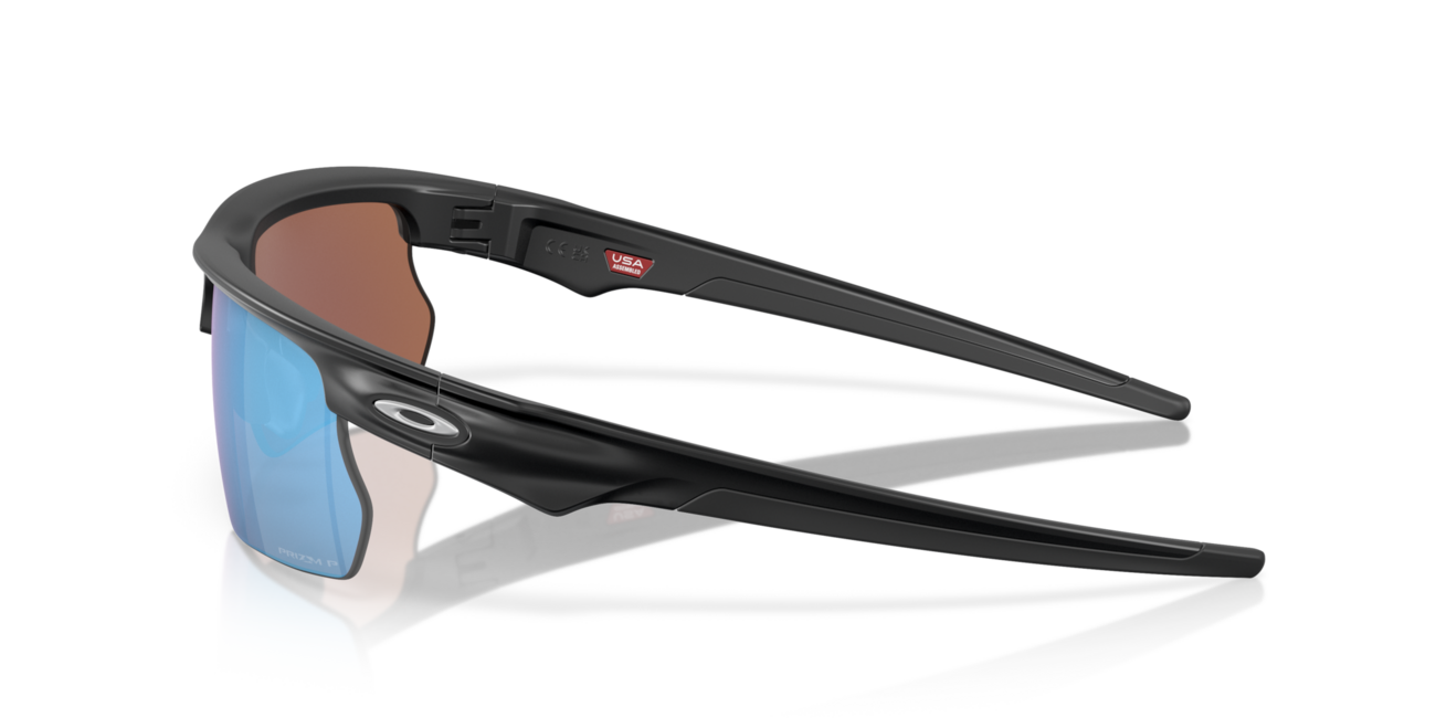 Oakley BISPHAERA Sonnenbrille mit Rahmen Matte Black und mit Dias Prizm Deep Water Polarized 68