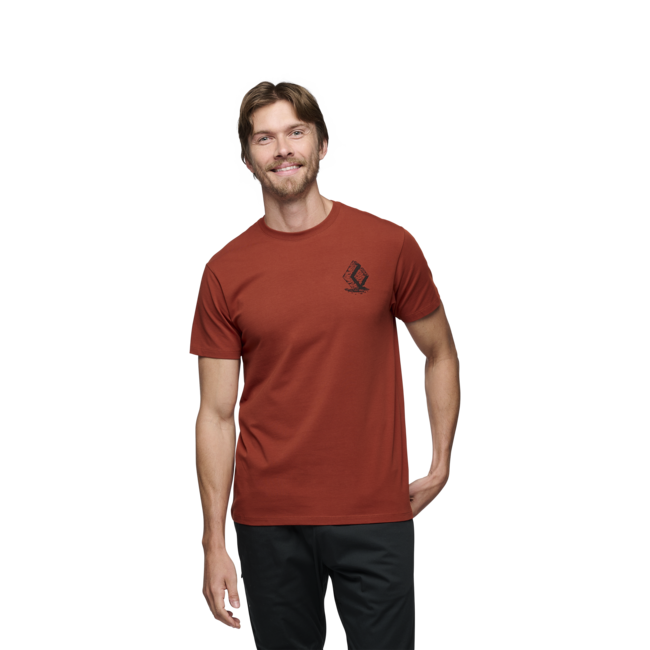 Black Diamond Boulder herren Kurzarm-T-shirt, burnt sienna