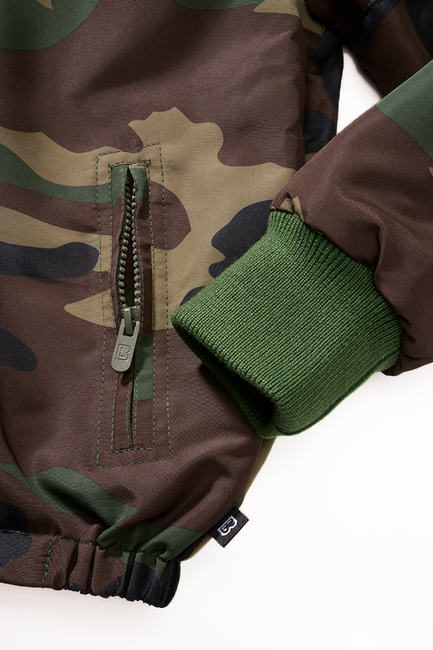 Brandit kinder Frontzip Windbreaker Jacke, woodland