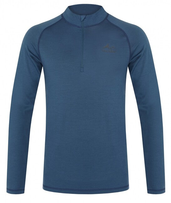 HUSKY Merow Zip herren thermo-shirt mit reißverschluss, blau