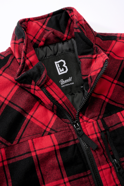 Brandit Lumber-Weste, rot/schwarz