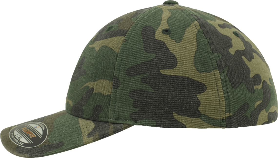 Brandit Flexfit Garment Camo kappe mit gewaschenem effekt, woodland