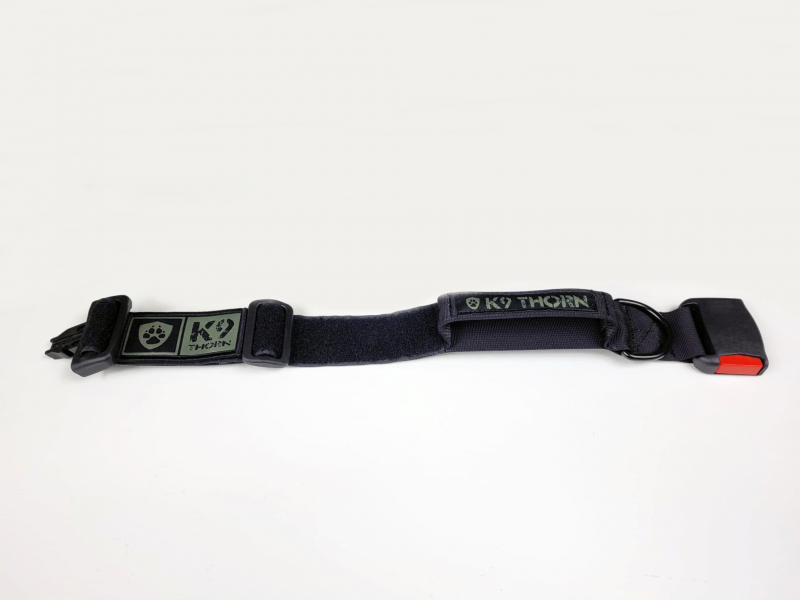 K9 Thorn Halsband mit ITW Nexus Schnalle und Griff, schwarz