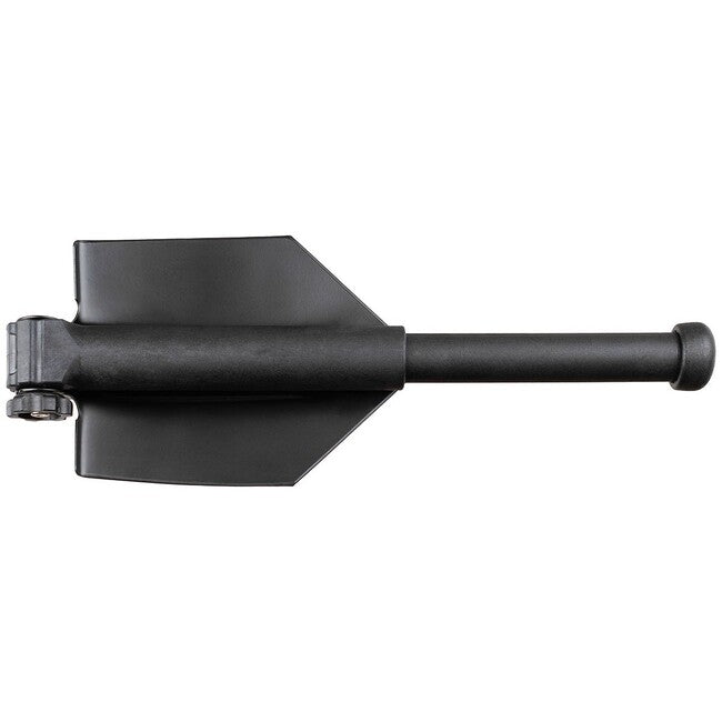 MFH Folding Shovel Telescopic Handle with Saw, Black