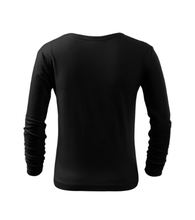 Malfini Fit-T LS kinder-Langarm-T-shirt, schwarz