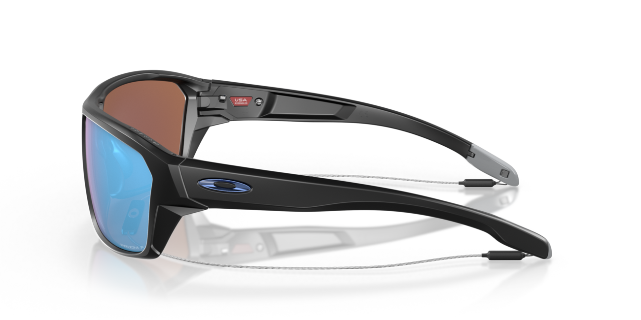 Oakley SPLIT SHOT Sonnenbrille mit Rahmen Matte Black und mit Dias Prizm Deep Water Polar 64