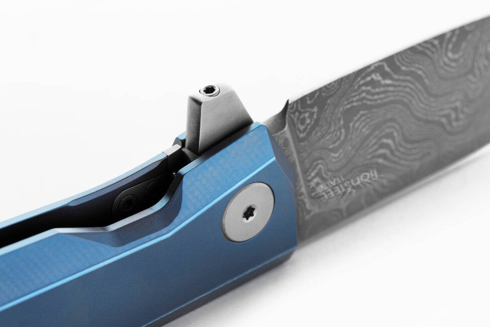 Lionsteel MYTO MT01D BL Luxustaschenmesser mit massivem Titan-Griff