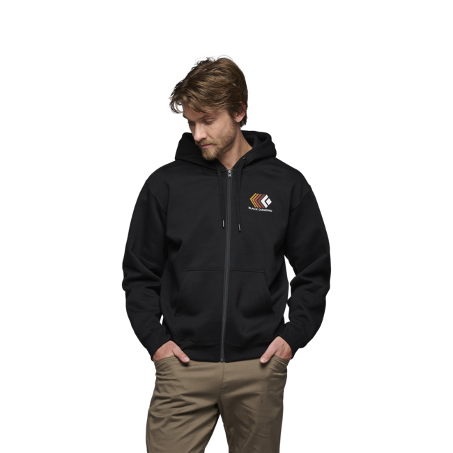 Black Diamond Faded herren Sweatshirt mit Reißverschluss, schwarz