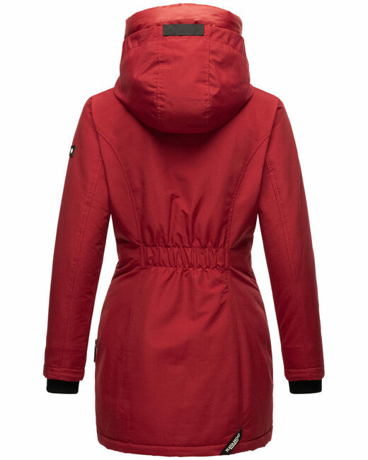 Navahoo Blizzardstorm damen Winterjacke mit Kapuze, blutrot