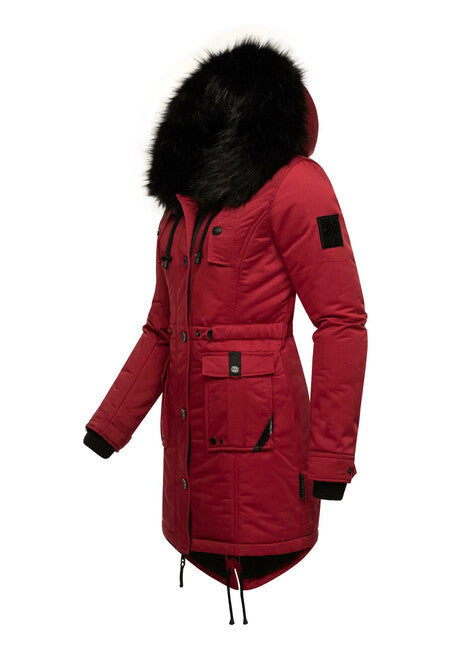 Navahoo LULUNA PRINCESS damen Winterjacke mit Kapuze, blood red