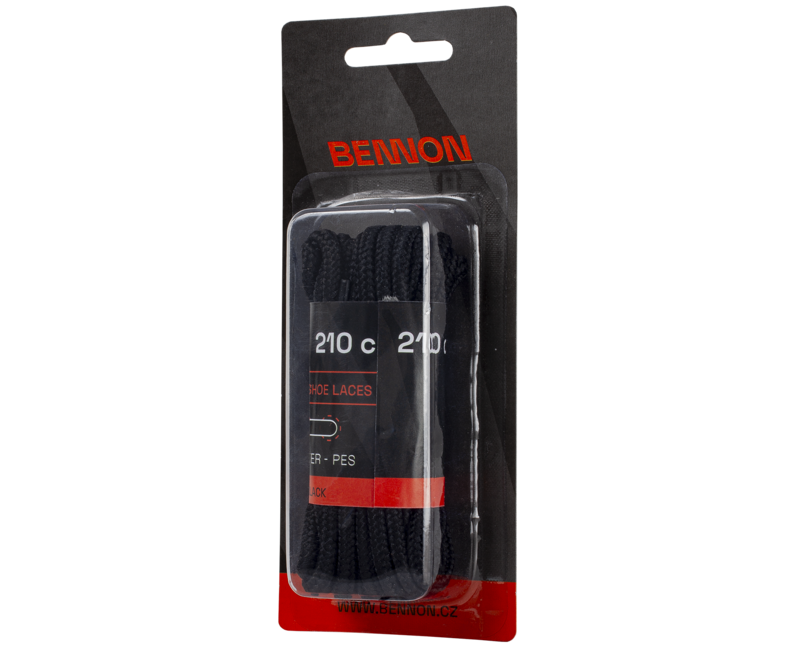 BENNON snurky do topanok Laces Black Box 210 cm