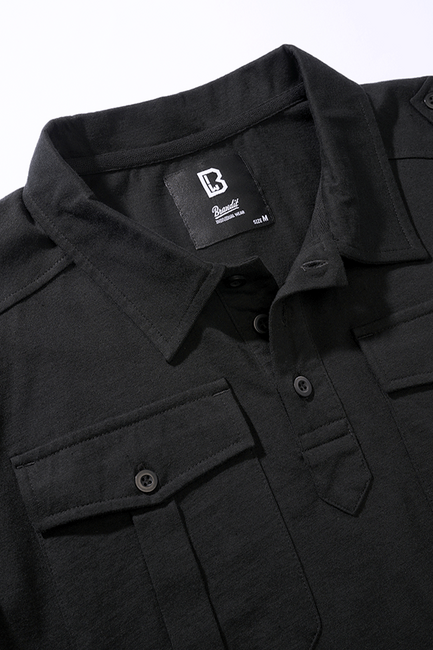 Brandit Jon poloshirt mit kurzen ärmeln, schwarz