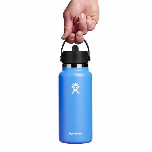 Hydro Flask Wide Flex Straw Cap Breite Thermosflasche mit Mundstück 32 OZ, kaskade