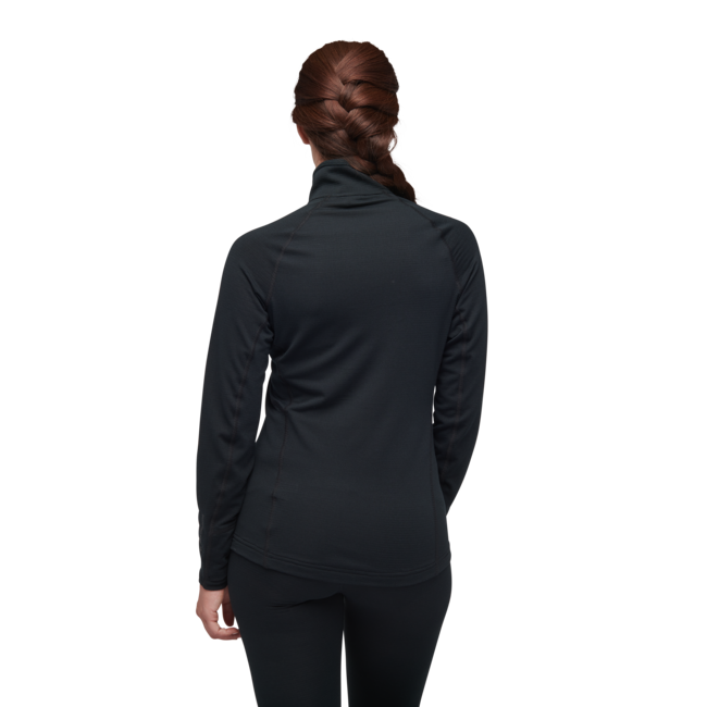 Black Diamond Coefficient LT damen-Langarmshirt mit Reißverschluss, schwarz