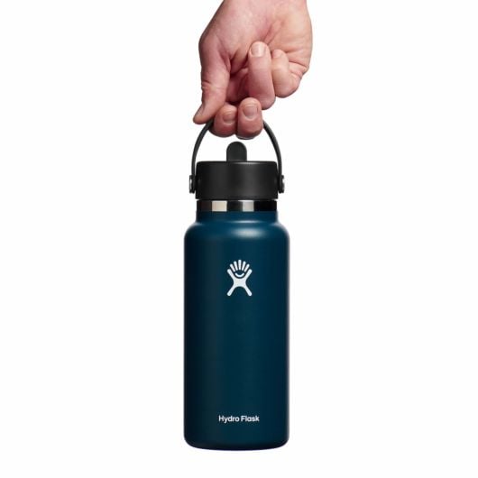Hydro Flask Wide Flex Straw Cap Breite Thermosflasche mit 32 OZ, indigo
