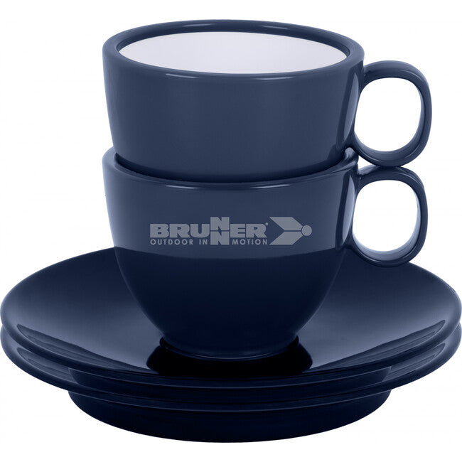 Brunner Kaffeetassen 2tlg., dunkelblau