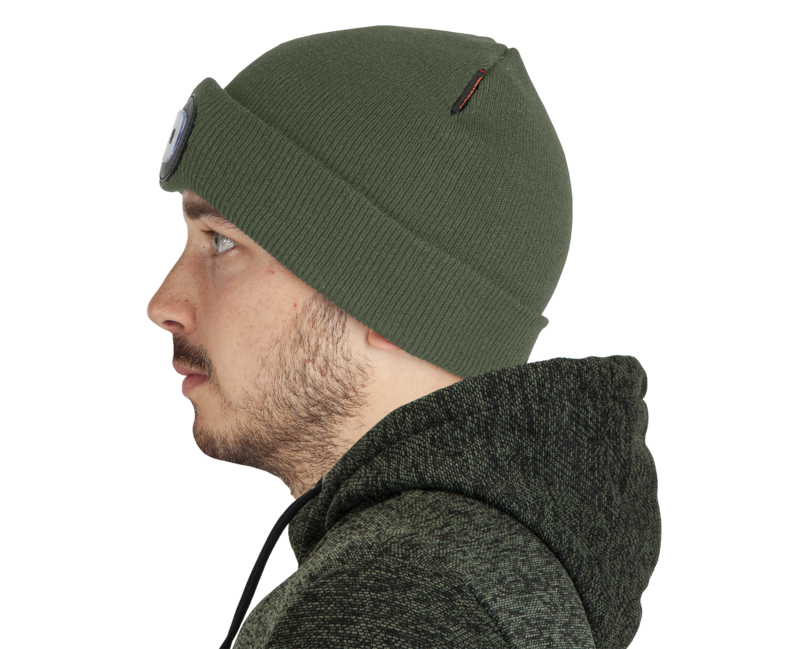BENNON LUMOS Mütze mit LED-taschenlampe USB LED, grün