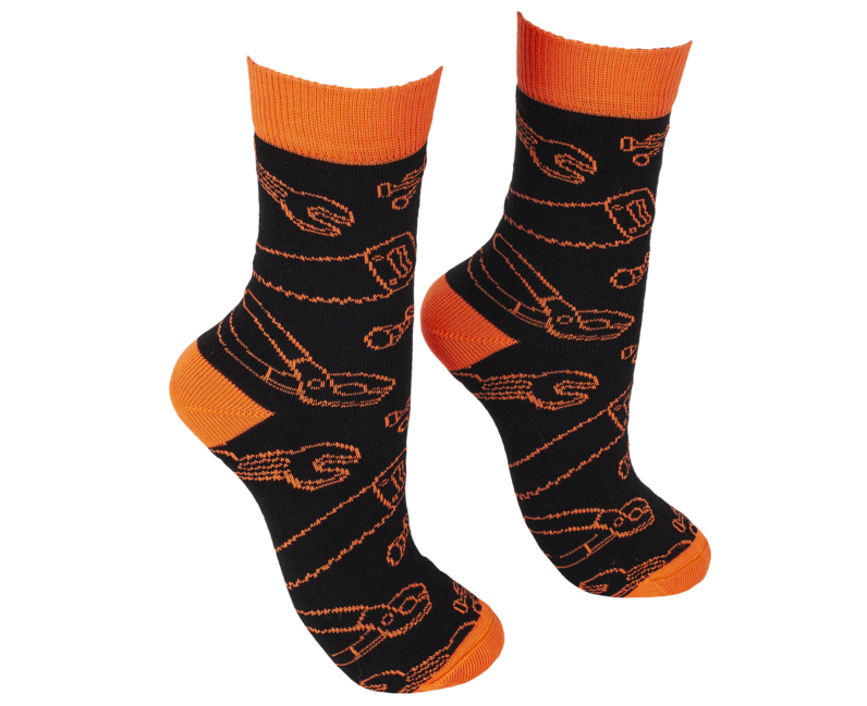 Bennon BENNONKY Socks, Black/Orange