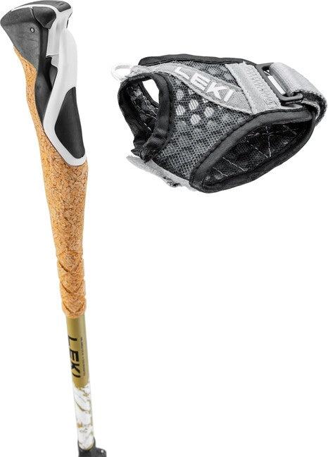 LEKI Cross Trail TA Trekkingstöcke, weiß-gold-braun-schwarz, 100 - 135 cm