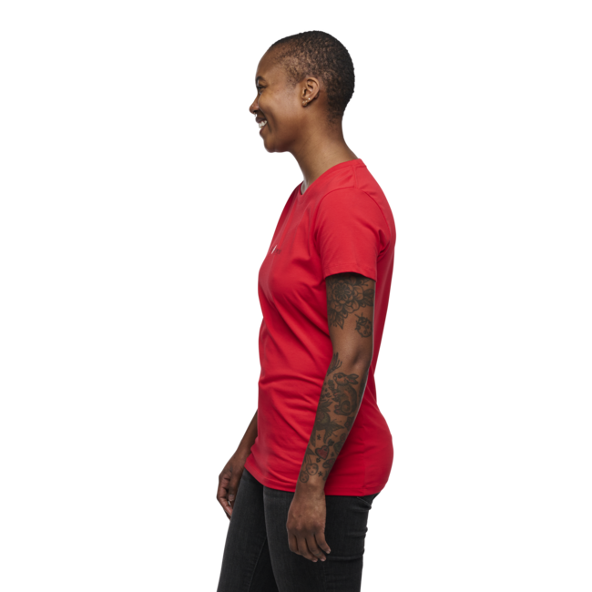 Black Diamond Heritage Wordmark damen-Kurzarm-T-shirt, korallenrot
