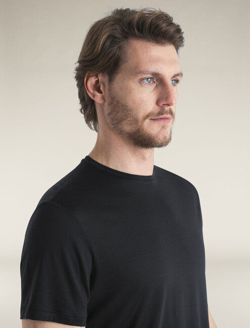 Icebreaker 125 Cool Lite Sphere III herren merino kurzarm T-shirt, schwarz