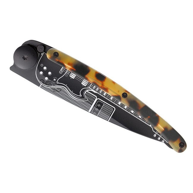 Deejo Tattoo Turtle verschlussmesser, schwarz turtle shell rock'n roll