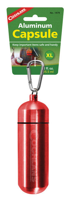 Coghlans Aluminiumkapseln mit Karabiner wasserdichte