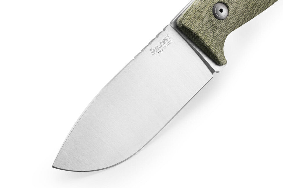 Lionsteel M3 CVG Jagddolch mit grüner Leinwand Griff.