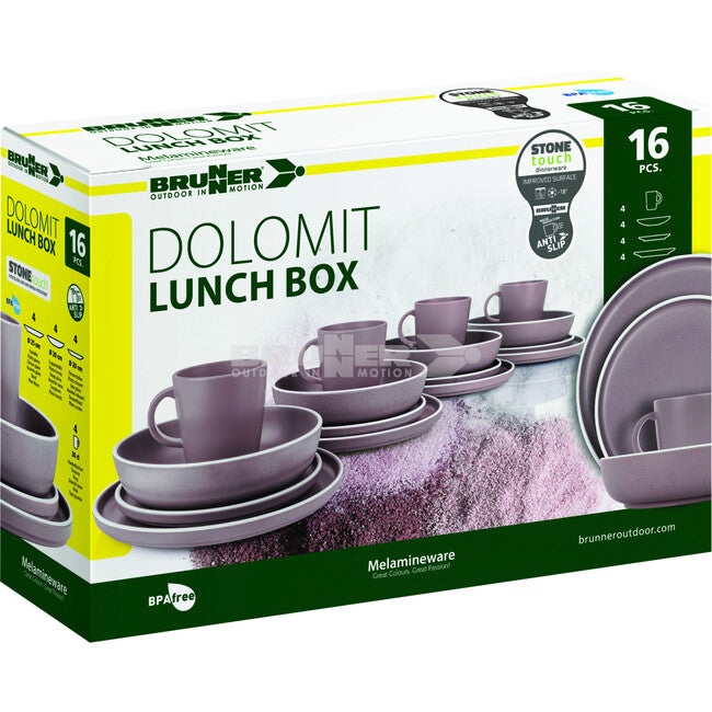 Brunner Lunch Box Dolomit Camping-Besteck, lila